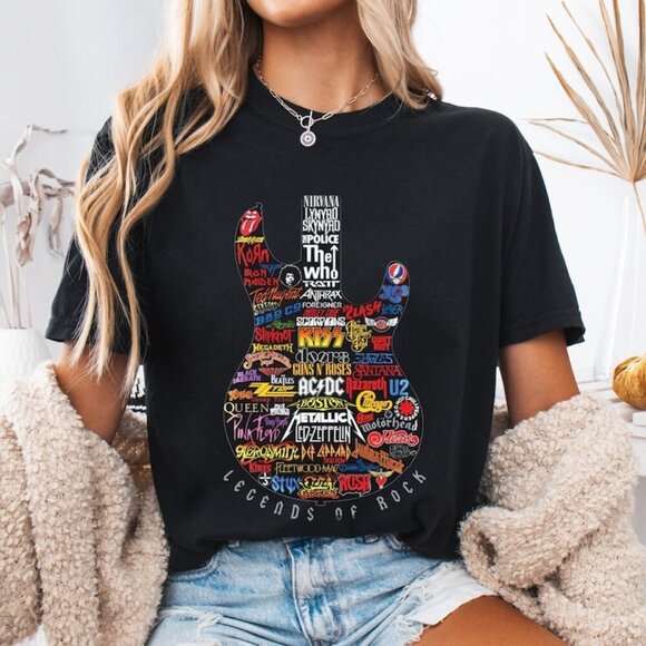 Kristi M Other - Legends of Rock T-Shirt Guitar Graphic Tee for Music Lovers T Shirt 165